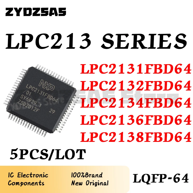 

5 Pcs LPC2131FBD64 LPC2132FBD64 LPC2134FBD64 LPC2136FBD64 LPC2138FBD64 LPC2131 LPC2132 LPC2134 LPC2136 LPC2138 IC MCU Chip