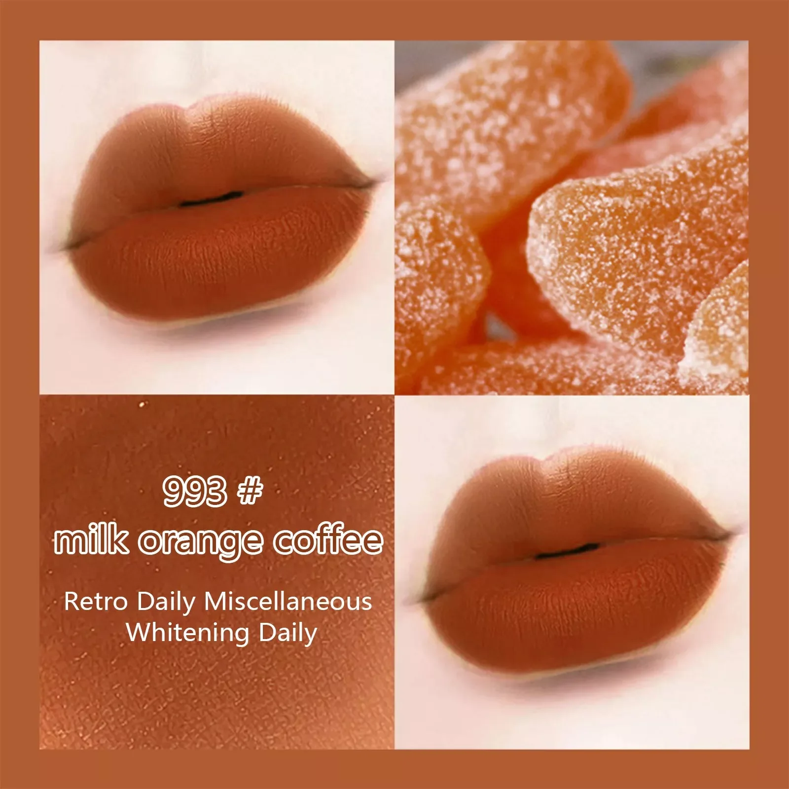 

NEW Light And Mattes Lip Mud Milk Coffee Peach Color Mattes Lip Glaze Velvet White And My Candy Plumper Make up Kits for Young T