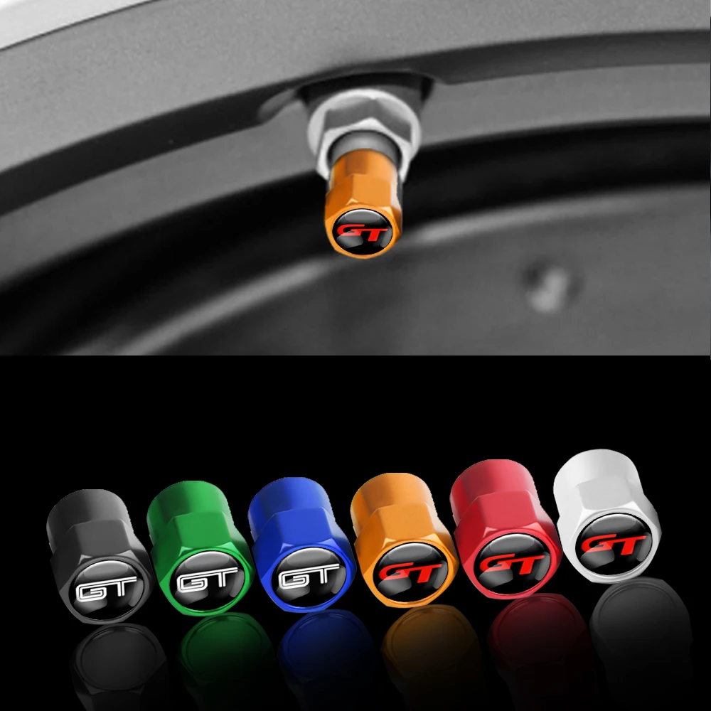 

4 шт. автостайлинг с логотипом GT автомобильные шины металлический клапан шток шины воздушные колпачки для Toyota VW Ford Bmw Mercedes Benz Kia Peugeot Honda Volvo