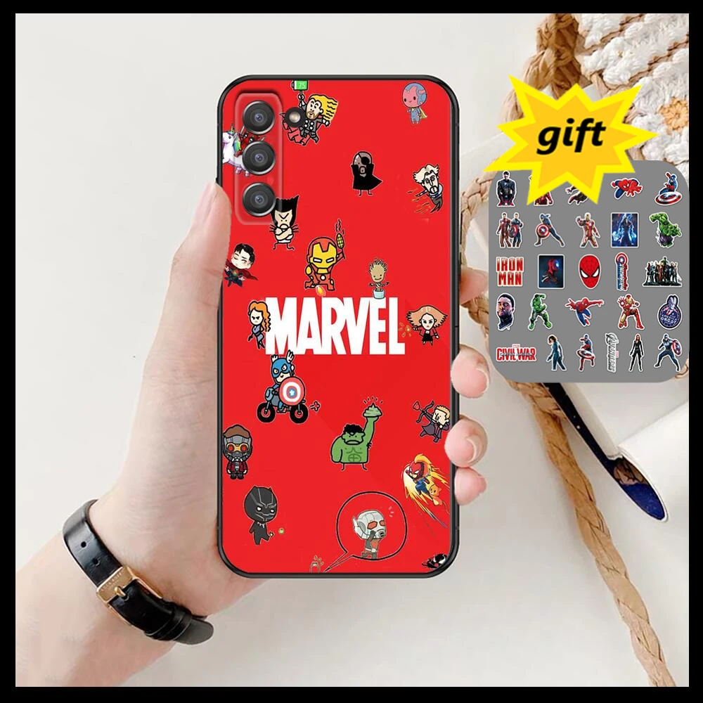 

Marvel Cute Logo gift Phone cover hull For SamSung Galaxy s6 s7 S8 S9 S10E S20 S21 S5 S30 Plus S20 fe 5G Lite Ultra Edge чехол