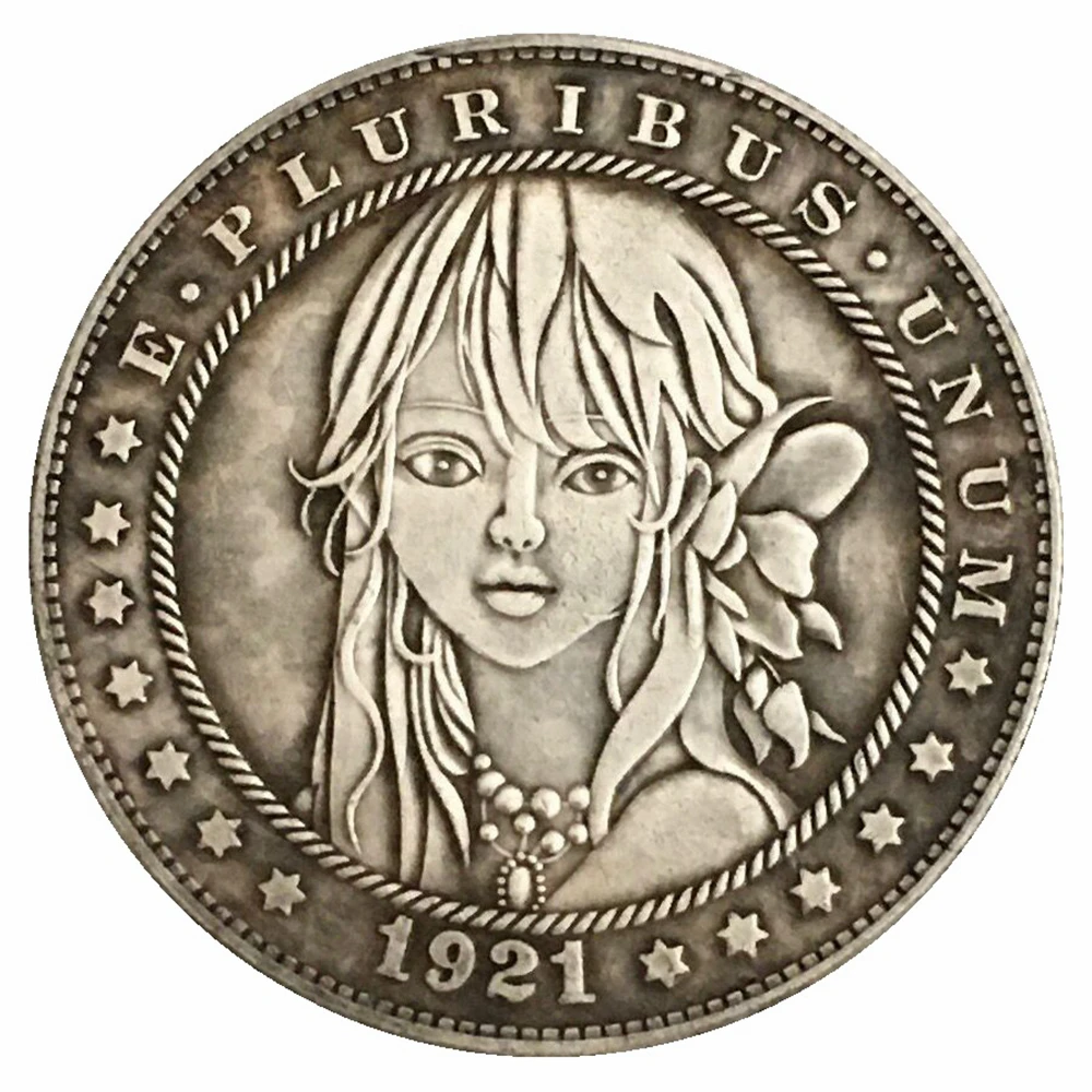 

Hobo Nickel 1921-D, монета доллара США Моргана, копия модели 189