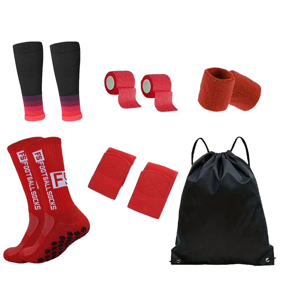 Набор из 8 спортивных носков и защитных аксессуаров FS подходящих для занятий