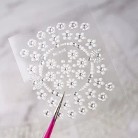 30 sheets nail art sticker transparent white flower leaf series nail sticker flower design for nail art decoration nail wraps