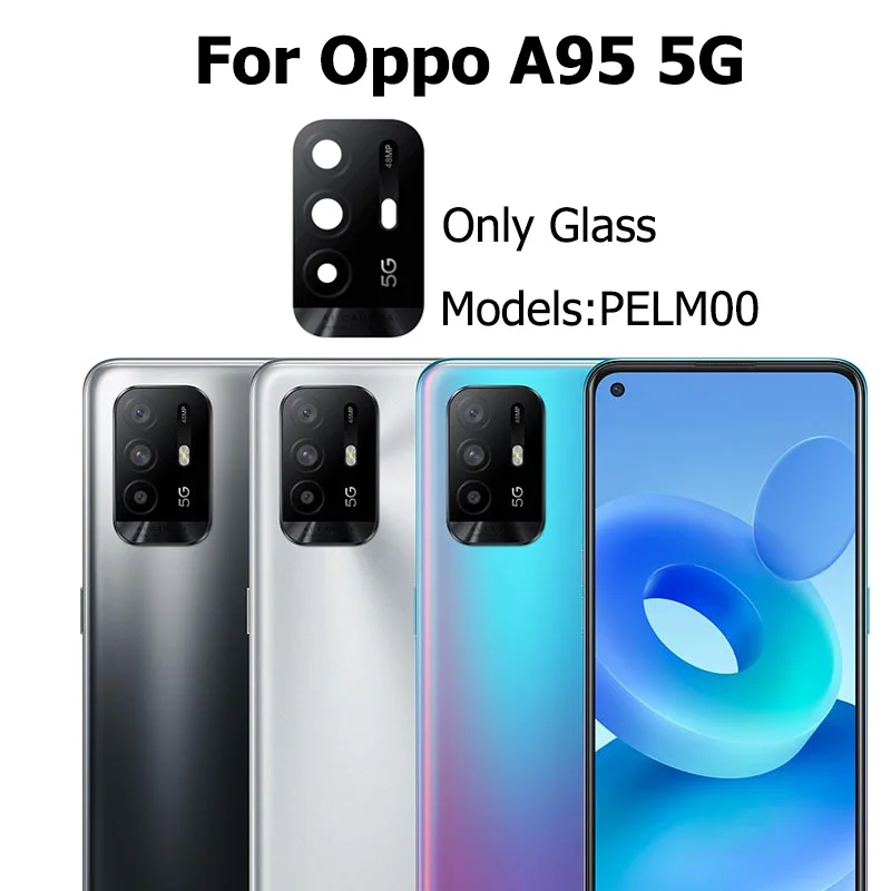 

2PCS Original New Rear Camera Glass Lens For Oppo A95 5G Back Camera Lens Replacement With Glue Sticker