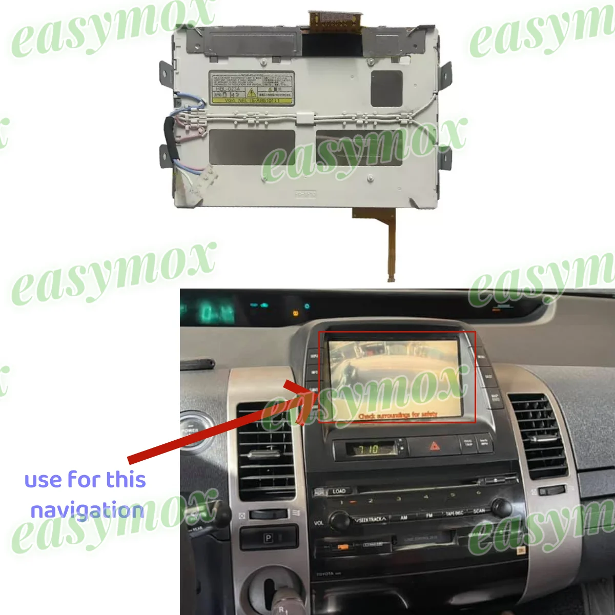 Фото Сенсорный экран ЖК-дисплея для Toyota Prius 2004-2009 годов, гибридная навигация, информационный радиоэкран, 7-дюймовый LTA070B511F №1