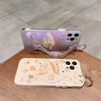 sanrioed cinnamoroll suitable for iphone13promax cute cartoon wristband mobile phone case anti fall 12pro protective cover