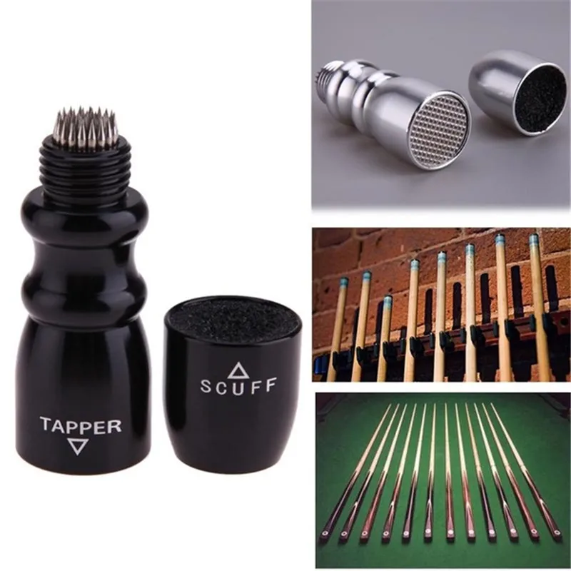 

Silver Black Purple 3-in-1 Pool Cue Tip Tool Pool Cues Leather Head Acupuncture Grinding Repair Tools