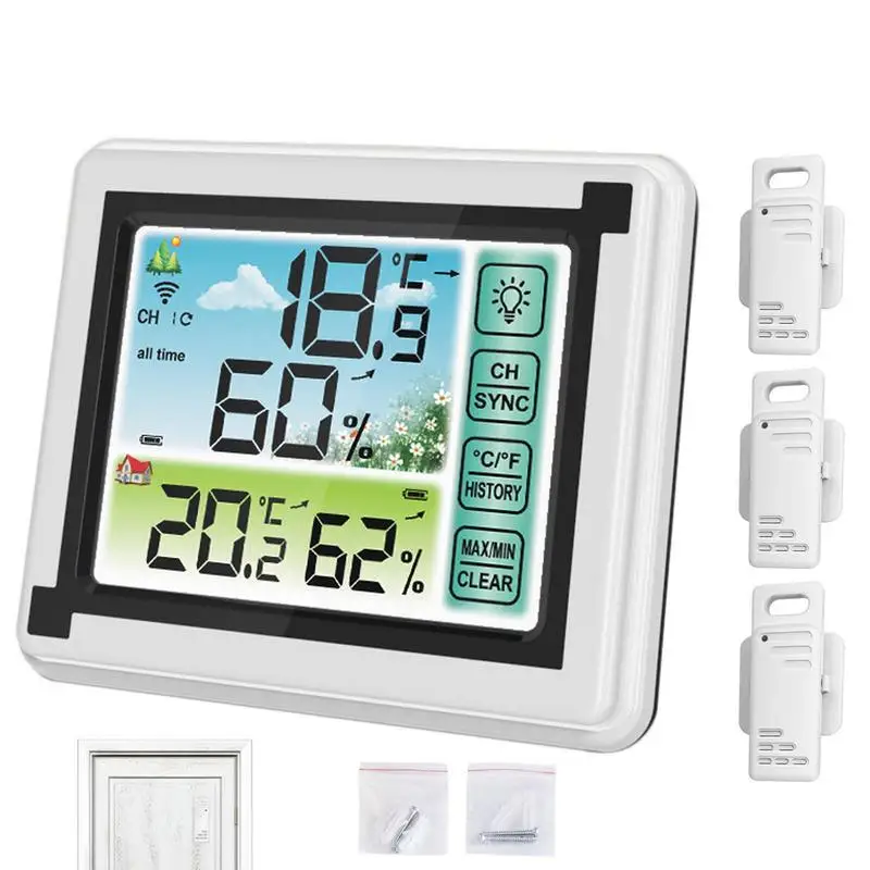 

Indoor Outdoor Thermometer Wireless Digital Outdoor Temperature Sensor Wireless Outdoor Humidity Sensor With LCD Backlight