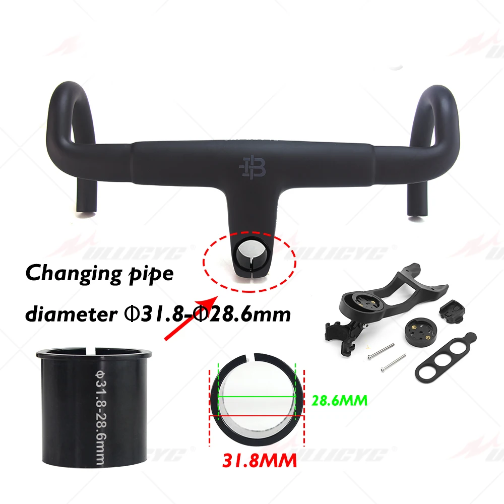 

28,6 31,8 мм UD Carbon Aero Интегрированный руль шоссейного велосипеда T800 с креплением Freegift-X 80-мм часть велосипеда