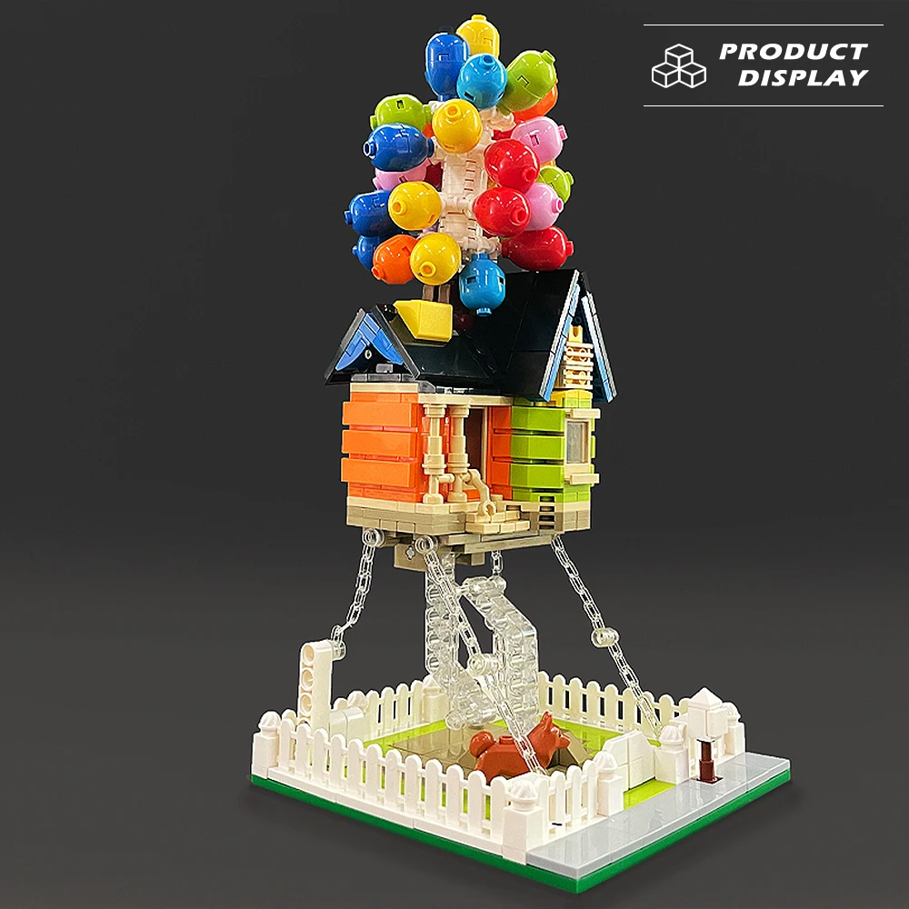 World Tour Flying House MOC Creative Expert Модель Городской Пейзажа Классическая Пленочная Игрушка