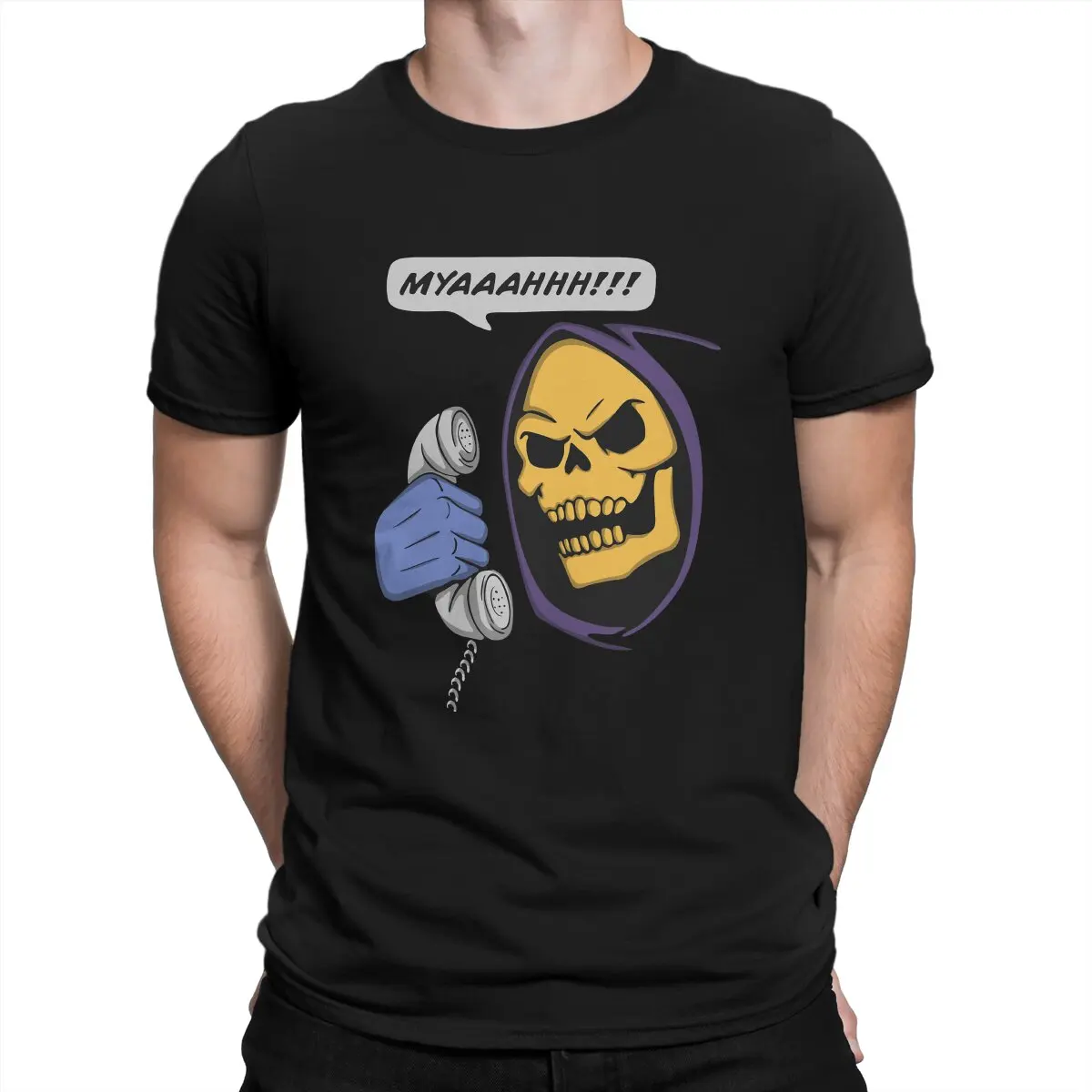 

Masters Of The Universe Anime Newest TShirt for Men Myaaahhh Round Neck Pure Cotton T Shirt Distinctive Birthday Gifts Tops