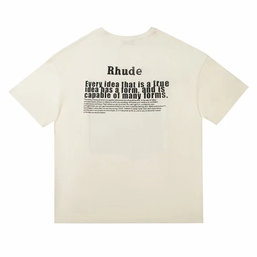 

T-shirt Men Women 1:1 Best Quality Graphic Print Vintage Rhude Tee Oversize Tops Short Sleeve