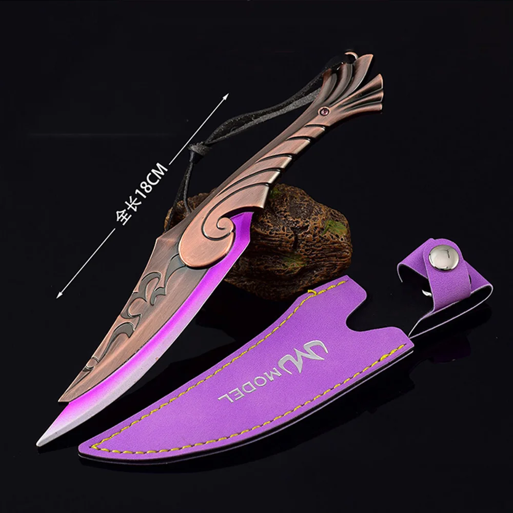 

Valorant Melee Skin 18cm Ignite Fan Flaming Phoenix Fan Uncut Cosplay Bali Song Toy Knife Tactical Military Knife Gift for Kids