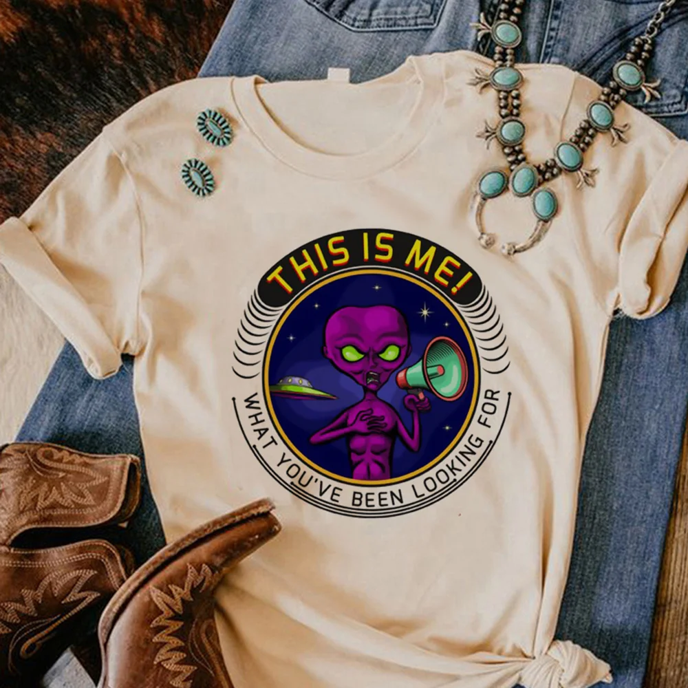 

Топ Alien женский летний, футболка для девушек, дизайнерская одежда в стиле Харадзюку