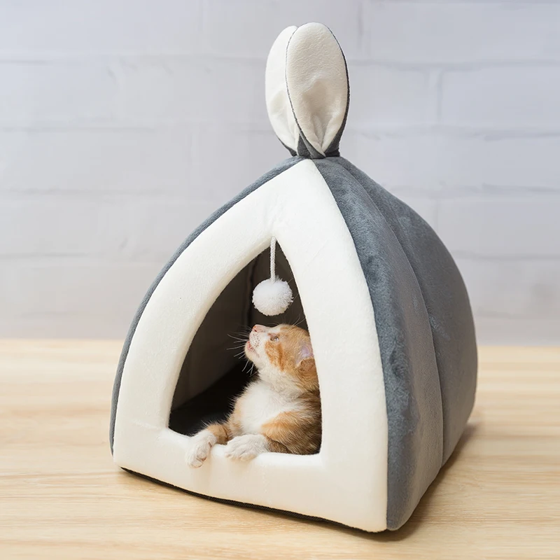 

Лежанка для домашних животных, кошек, домашний котенок, теплый маленький домик для собак, складные лежанки для кошек, ЗИМНИЕ ТОВАРЫ