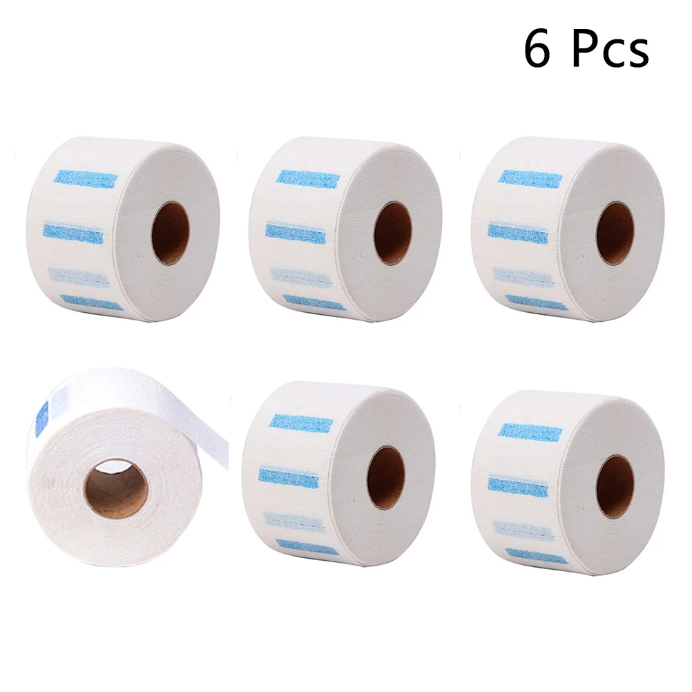 

6 Roll Neck Paper Stretchy Professional Practical Waterproof Neck Strip Neck Muffler for Salon