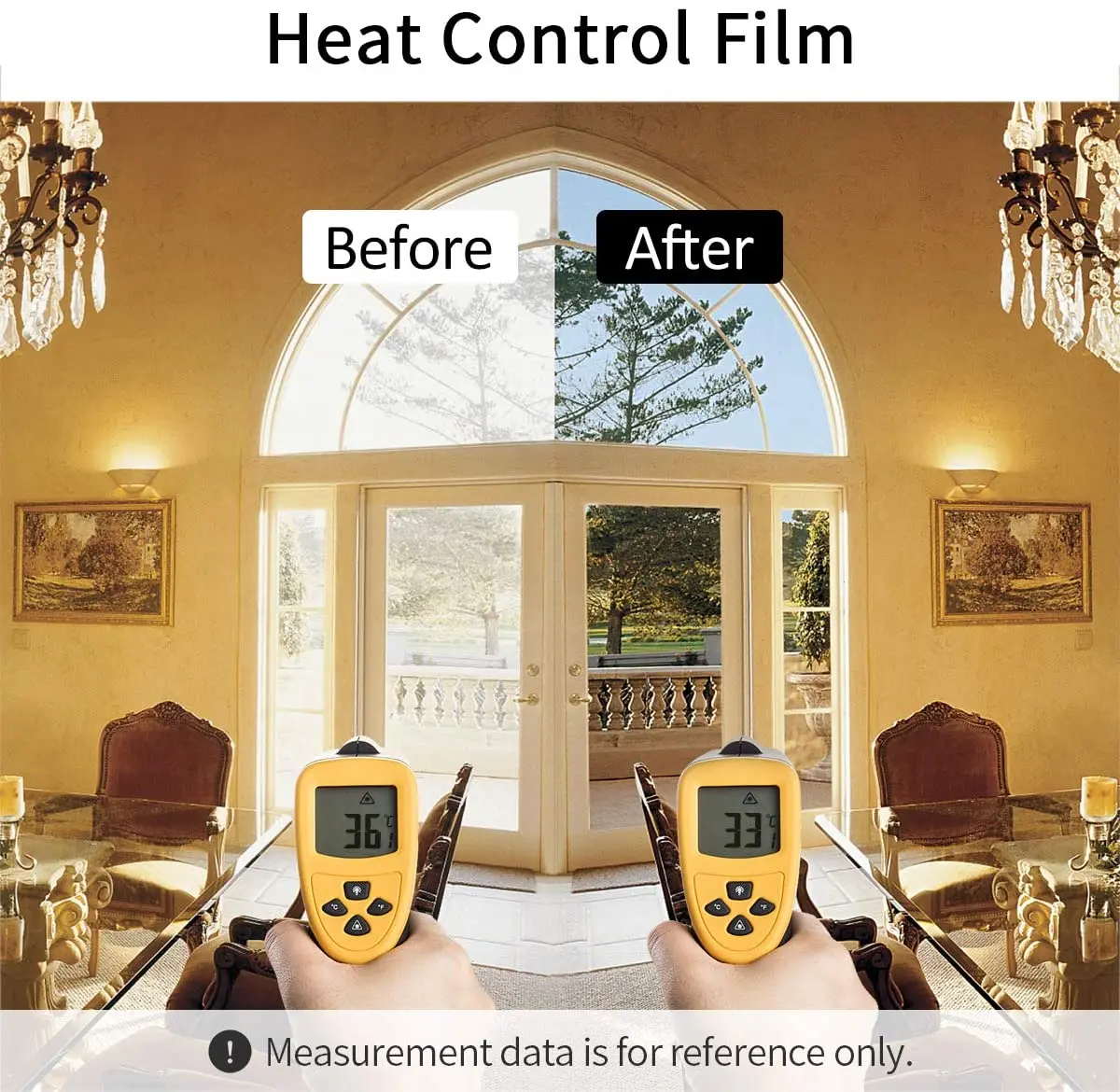 Самоклеящаяся виниловая пленка для стекла с односторонним зеркальным эффектом