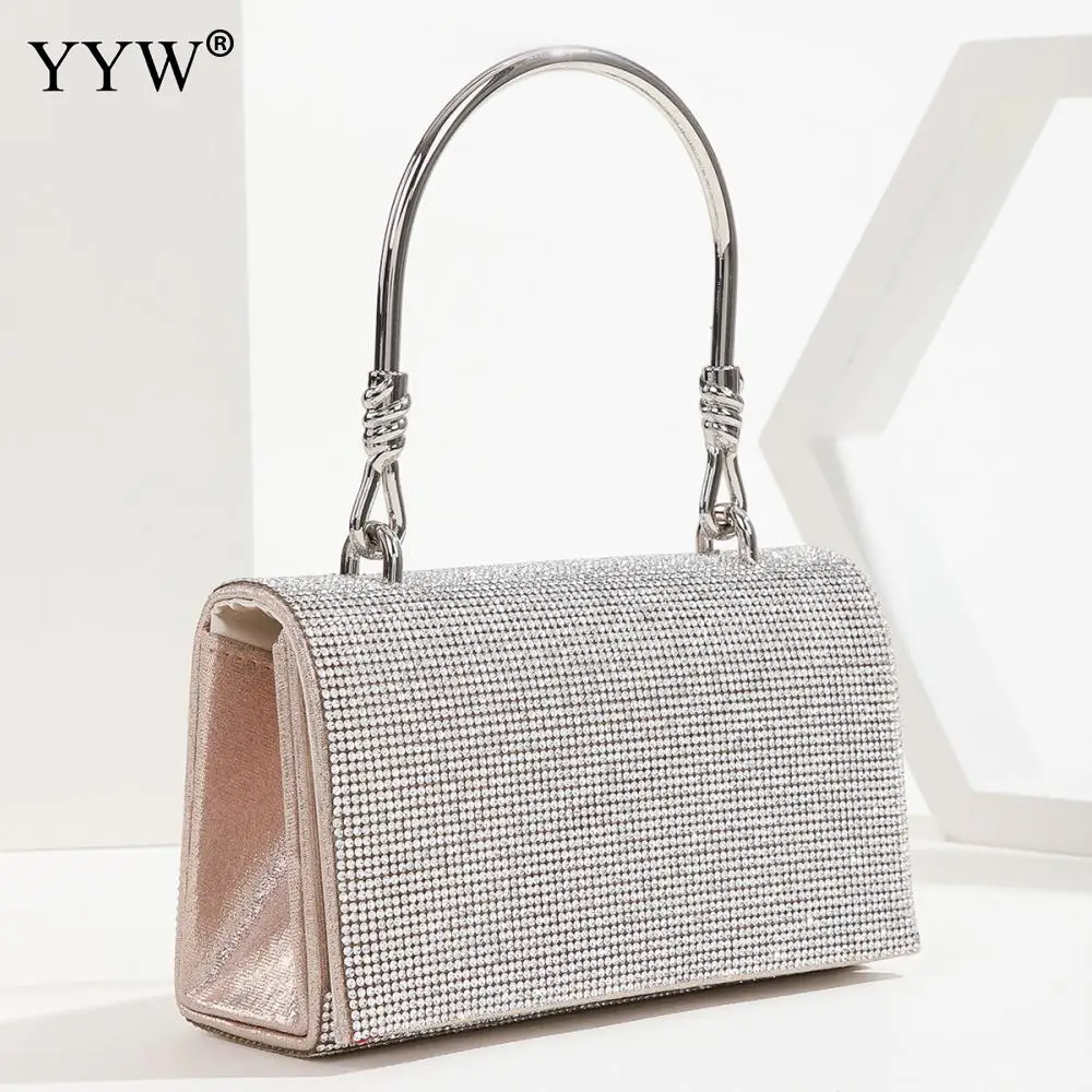 

YYW Full Diamond Clutches Evening Bags Crystal Bling Handbags Wedding Party Envelope Purse 2022 Fashion Women Wallet Clutch Bag