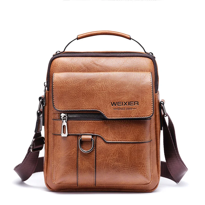

Men Messenger Bags New Arrival Fashion Vintage Business PU Leather Promotional Small Crossbody Shoulder Bag Casual Man Bag