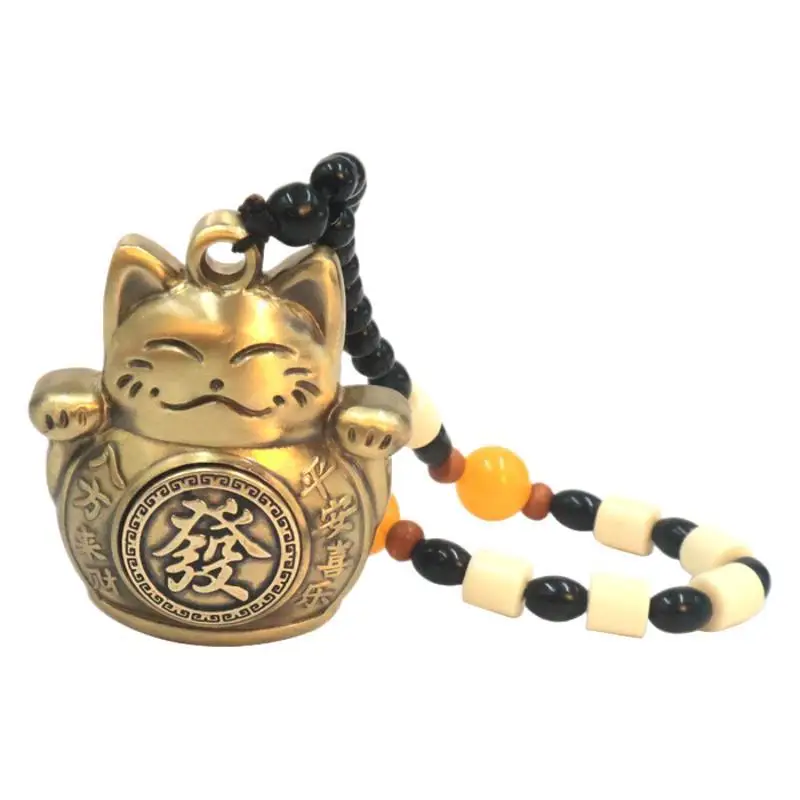Новая латунная однотонная сумка Lucky Cat мини-играющая с руками настольное