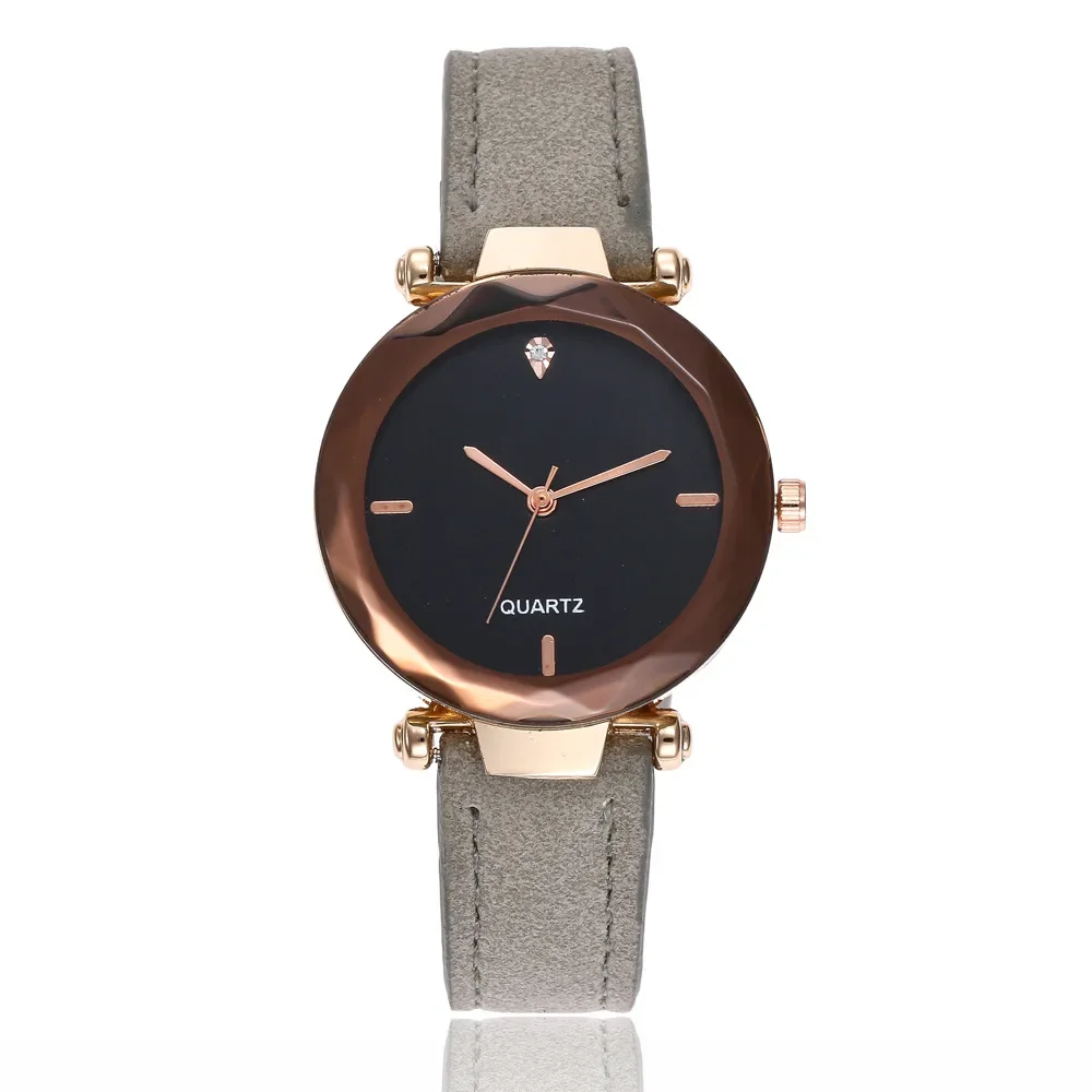 Модные женские кожаные повседневные часы роскошные аналоговые кварцевые