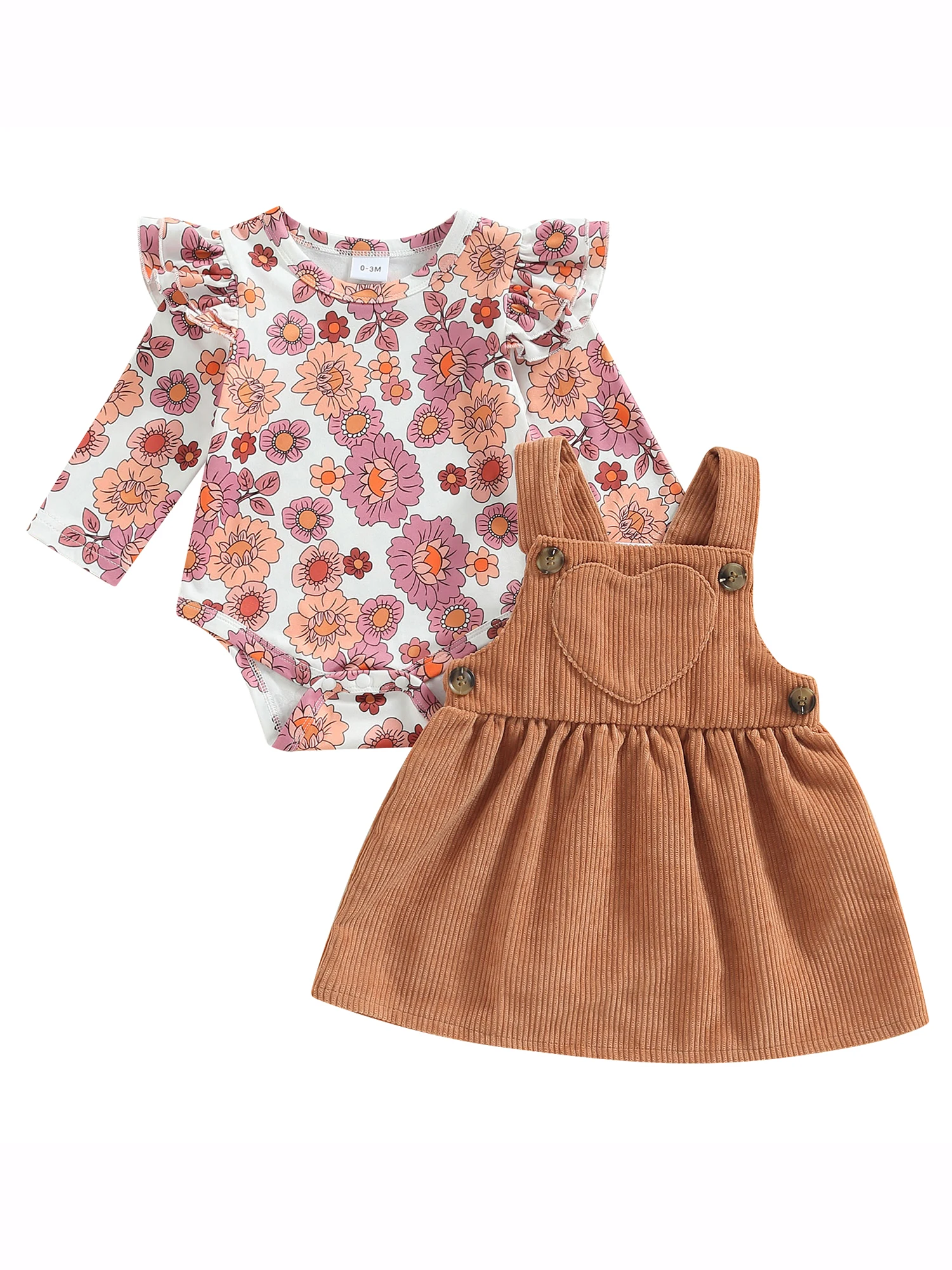 

Kids Toddler Baby Girl Skirt Outfits Long Sleeve Knit Romper Top Plaid Suspender Skirt Headband 3Pcs Clothes Sets