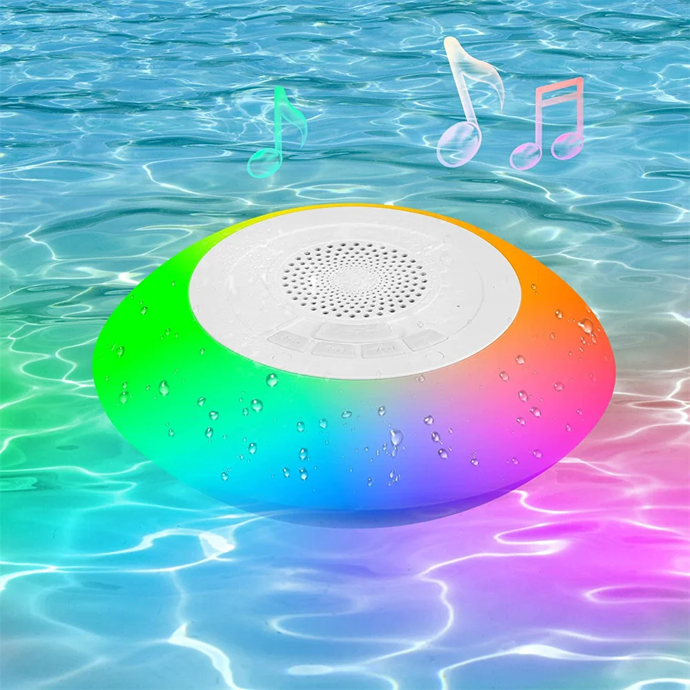 

3 In 1 LED Colorful Pool Lights Portable Waterproof Music Bluetooth Speakers Floating Hd Stereo Sound Wireless Hot Tub Pool Lamp