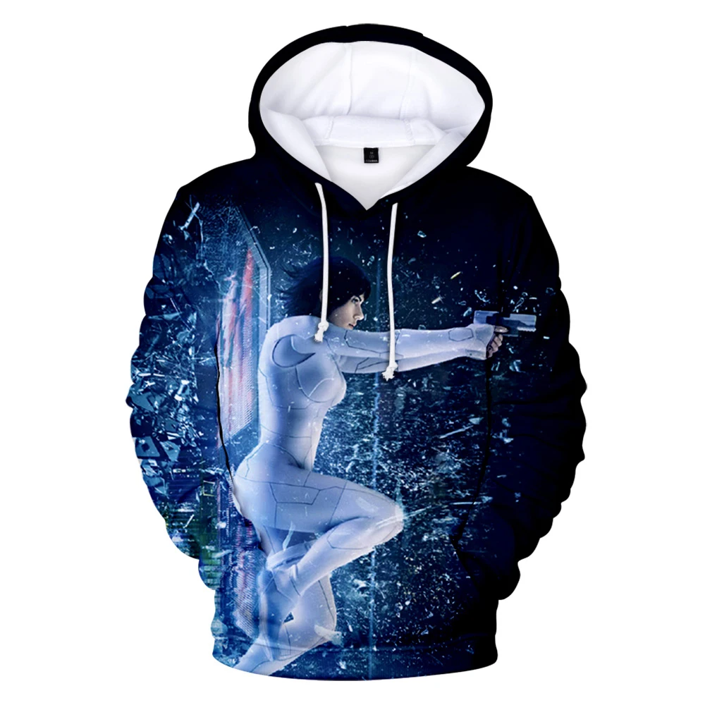 

Trendy Ghost in The Shell Long Sleeve Hoodies Fashion Men/women Sweatshirt 3D Cartoon The Ghost in The Shell Hoodie Tops Humor