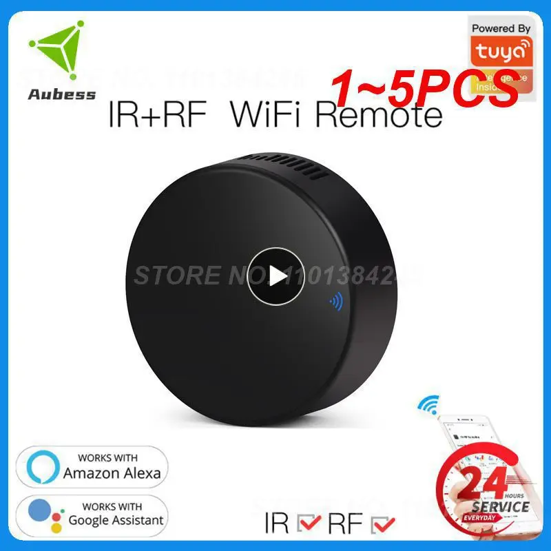 

Умный пульт дистанционного управления Tuya, универсальный инфракрасный пульт дистанционного управления с Wi-Fi, подходит для ТВ, DVD, Audi, работает с Alexa Home, Alice, 1 ~ 5 шт.