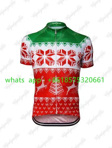 Рождественская велосипедная футболка Milu Deer, стильная велосипедная одежда, уличная дышащая велосипедная одежда, мужская Рождественская елка с коротким рукавом