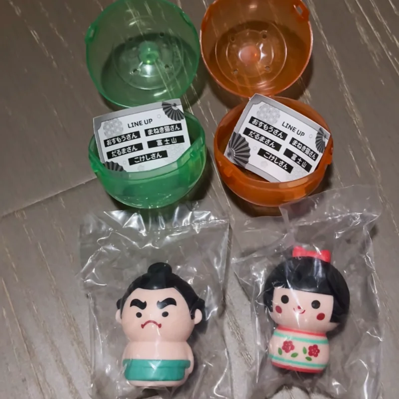 Фото Набор традиционных японских мини-фигурок, Bandai Gashapon Daruma Maneki Neko Fuji Sumo Kokeshi, коллекционное украшение для рабочего стола №4