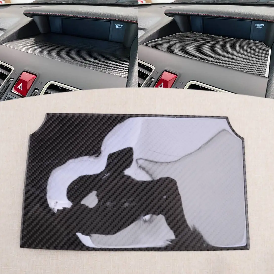 

Накладка на центральную панель дисплея приборной панели, подходит для Subaru WRX STI 2015-2021, черное углеродное волокно