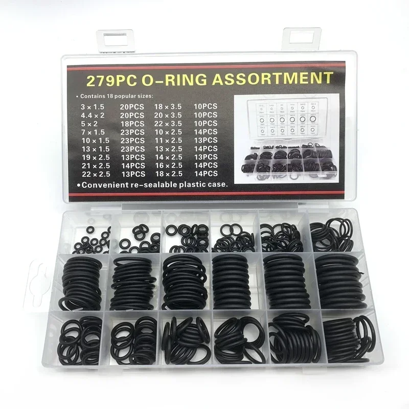 

279 шт. уплотнительные кольца, набор резиновых прокладок, термостойкое резиновое кольцо, уплотнительное кольцо, уплотнительное кольцо, набор резиновых круглых уплотнений