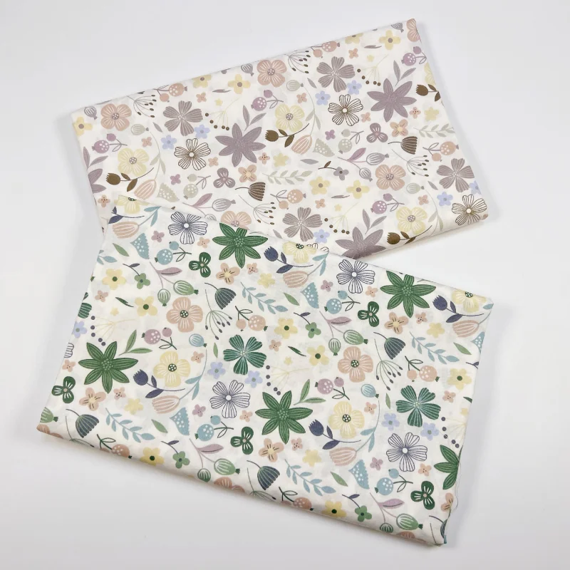 

160x50cm Flower Season Cotton Twill Printed Cloth Bed Sheet Quilt Cover Decoration Handmade Tablecloth Fabric