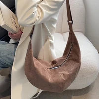 cgcbag retro corduroy women shoulder bag 2022 fashion simple large capacity crossbody bags female luxury designer handbag women