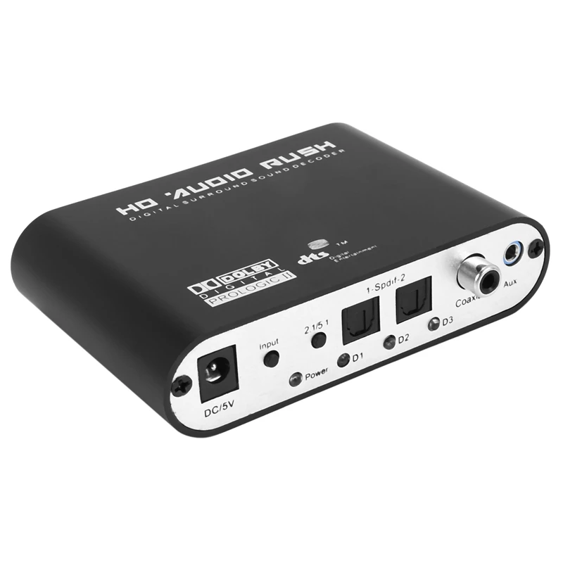 Фото Аудиодекодер 5.1 CH, коаксиальный SPDIF, цифровой преобразователь DTS AC3 в аналоговый 5.1, аналоговый конвертер для DVD-плеера, -A22U №2