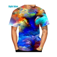hot sale 3d psychedelic print t shirt cool colorful 3d print graphic colorful clouds sky pattern t shirts