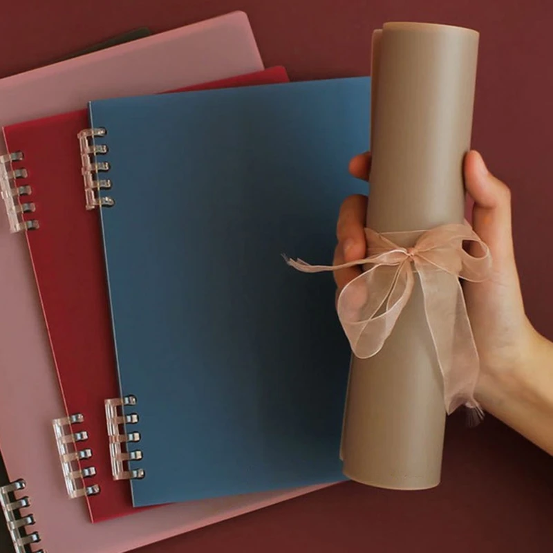 

Матовая Обложка для блокнота B5, бумага для блокнота с сердечником, бумага с листьями россыпью, студенческие принадлежности для письма H8WD