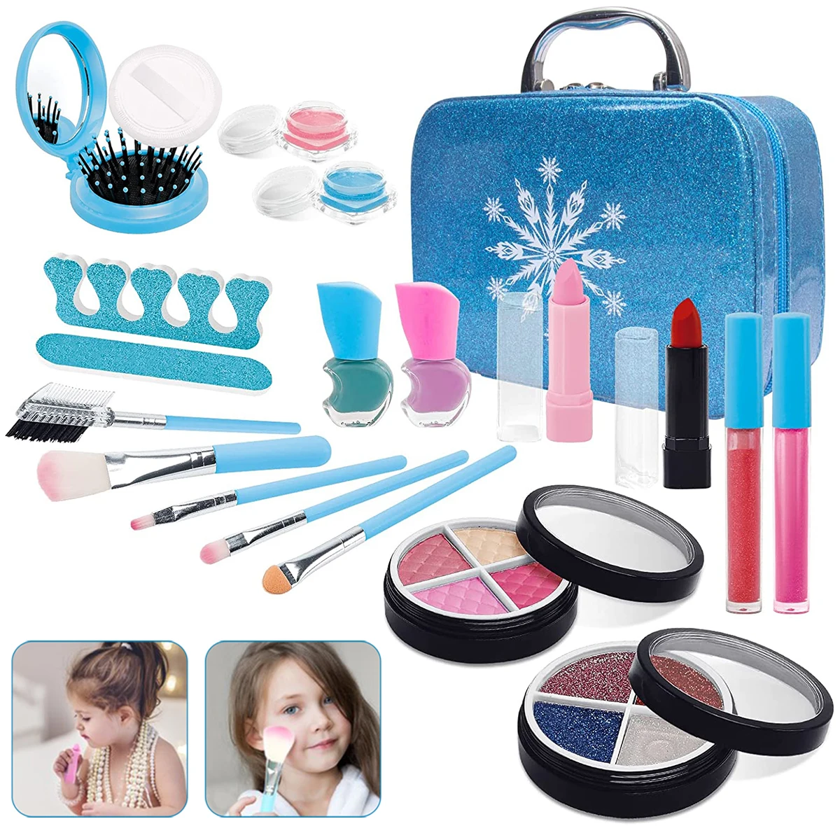 

Children's Simulation Makeup Toy Pretend Play House Lipstick Toys Girls Play House Make up Educational Toys for Girls Fun Game