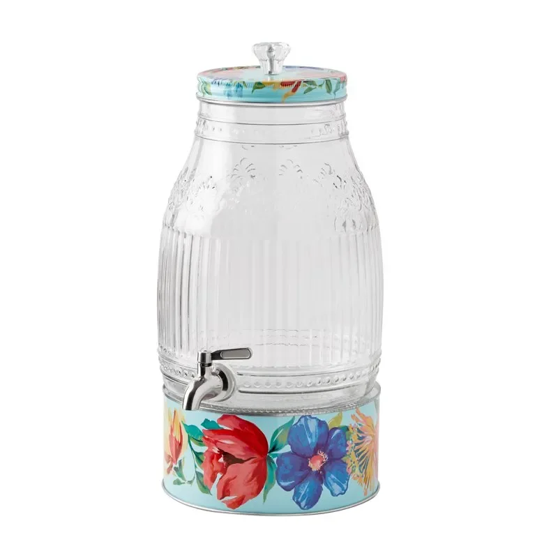 - Attractive Elegant Vintage Durable Party Beverage Jar. Elegant Vintage Durable 2-Gallon Glass Drink Dispenser with Attractive