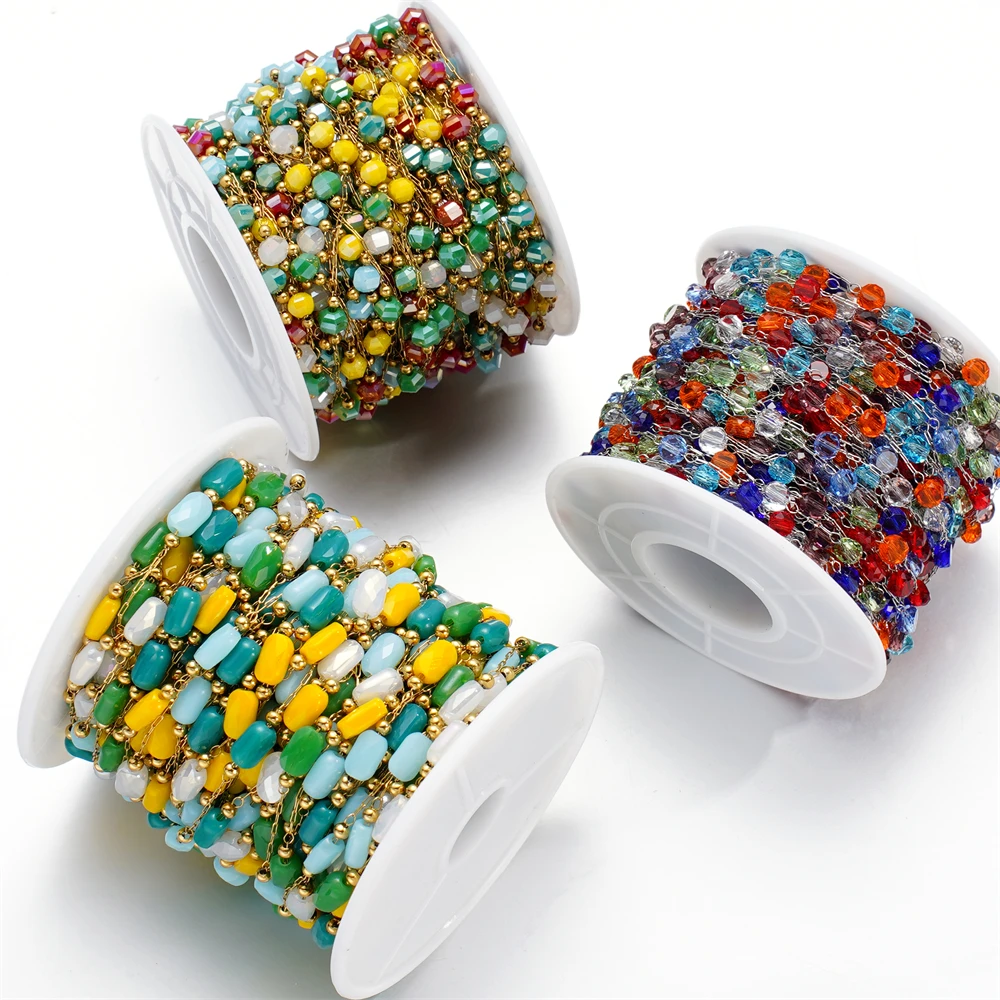 Смешанные бусины из нержавеющей стали плоской формы