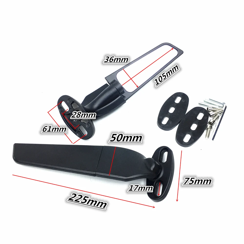 Мотоциклетные зеркала модифицированное регулируемое вращающееся зеркало