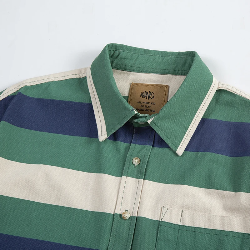 Японский основный бренд Madness Полосатая рубашка Sedate Successful Мужская серия