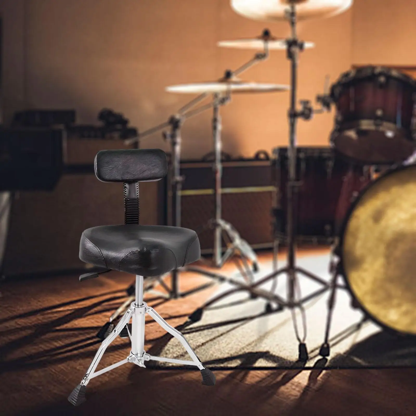 Airlift Drum Seat with Back Support Hydraulic Stool for Adults Drummers