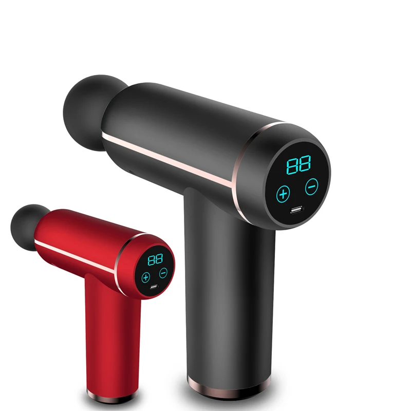 

Mini Fascia Gun LCD Display Massage Gun Percussion Pistol Massager For Body Neck Deep Tissue Muscle Relaxation Gout Pain Relief