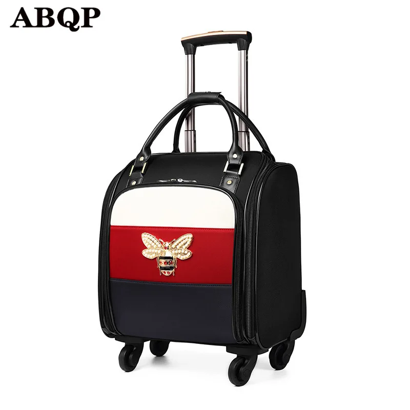 XQ 16 Inch Oxford Cloth Travel Suitcase for Women Universal Wheel Luggage Bag Student Password Box Male and Female Boarding Case