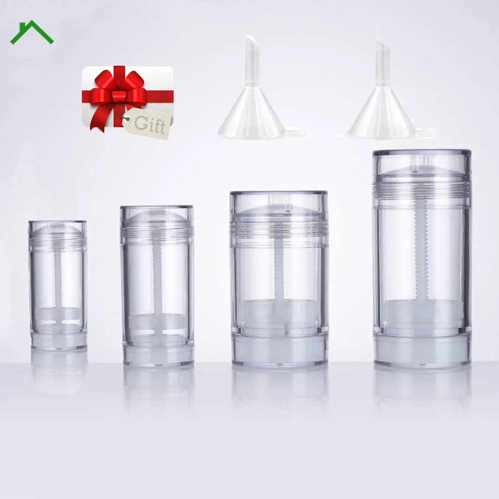 

10pcs 15ml 30ml 50ml 75ml Empty Black Deodorant Bottle Twist Up Stick Tube Round Bottom Filling Stick Deodorant Container Travel