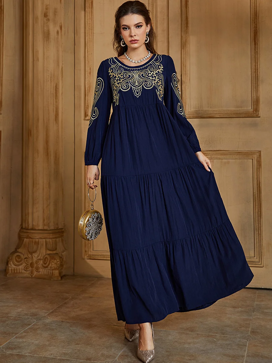 

Ramadan Eid Mubarak Abaya Dubai Turkey Islam Muslim Arabic Dress Kaftans African Dresses For Women Robe Longue Femme Musulmane