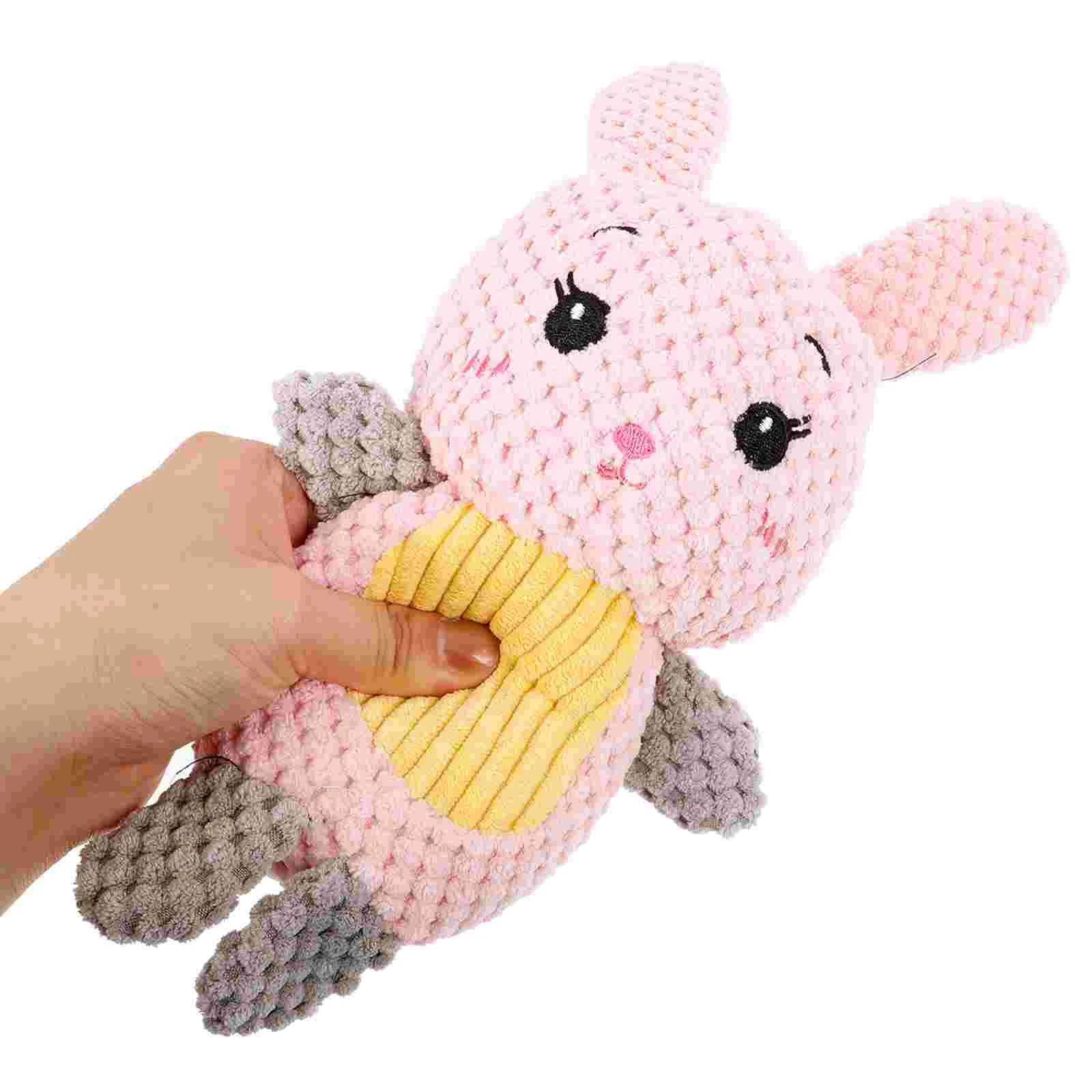 Мягкая игрушка для собак в форме кролика плюшевая кусания интерактивная прочная