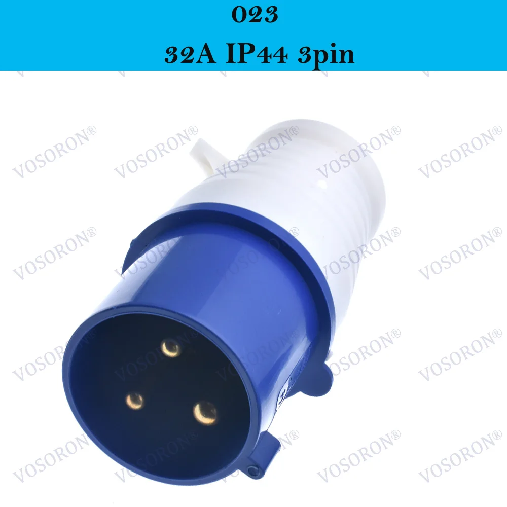

VOSORON Промышленные розетки и вилки IP44 32A синие и белые